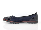 Ballerines Gabor en cuir et velours bleu nuit