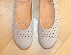 Ballerines ajourées Gabor en cuir beige lin