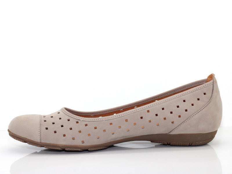 Ballerines ajourées Gabor en cuir beige lin