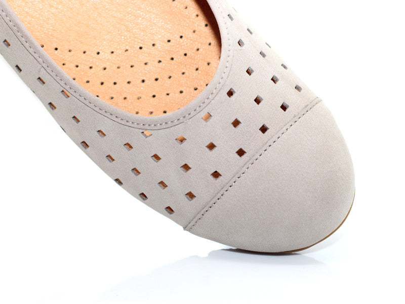 Ballerines ajourées Gabor en cuir beige lin