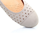 Ballerines ajourées Gabor en cuir beige lin