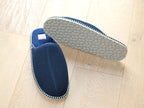 Mules en coton bleu marine Boissière