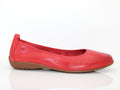 Ballerines souples Fenja en cuir rouge