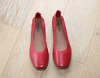 Ballerines souples Fenja en cuir rouge