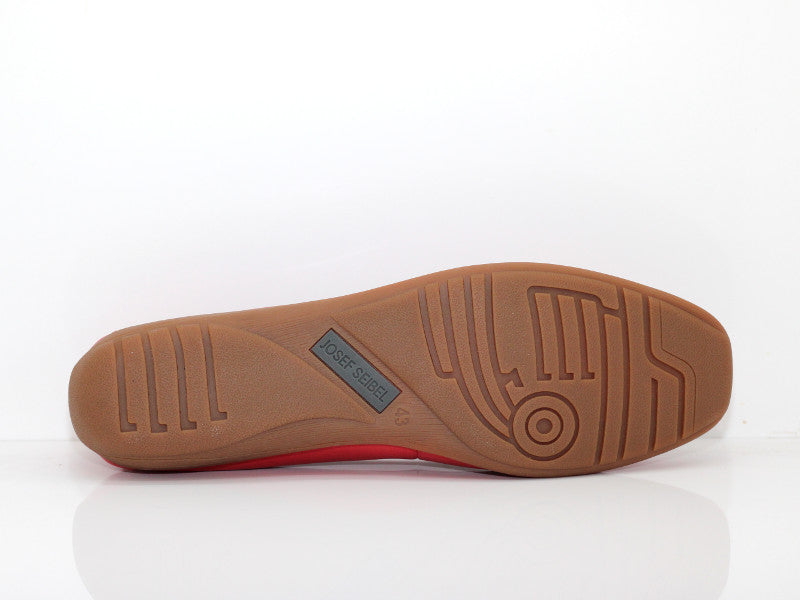 Ballerines souples Fenja en cuir rouge