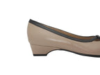 Escarpins cuir beige et noir So Chic