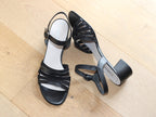Sandales habillées Gabor en cuir et vernis noir Chabada
