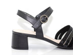 Sandales habillées Gabor en cuir et vernis noir Chabada