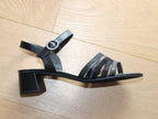 Sandales habillées Gabor en cuir et vernis noir Chabada