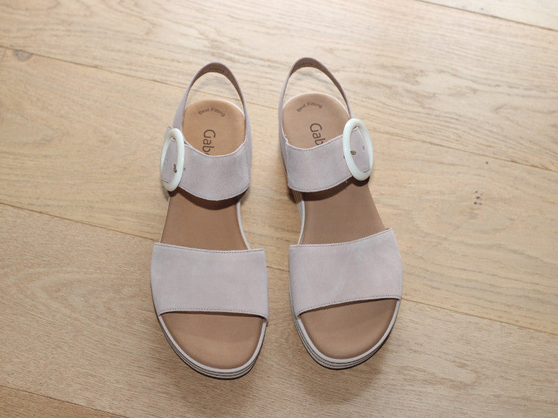 Sandales plateforme Gabor en cuir rose Nude