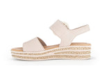 Sandales plateforme Gabor en cuir rose Nude