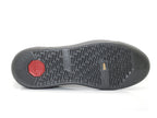 Baskets basses en cuir noir semelle noire