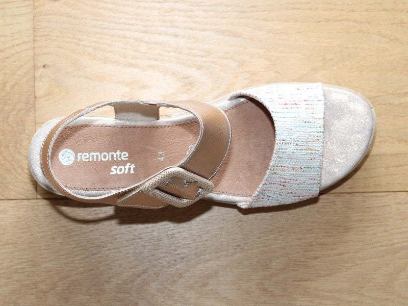 Sandales Remonte à talon compensé Paillette