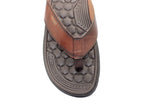 Tongs Pegada en cuir marron