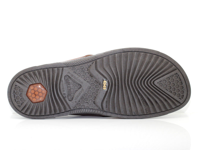 Tongs Pegada en cuir marron