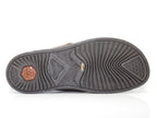 Tongs Pegada en cuir marron
