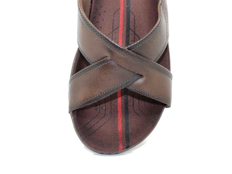 Sandales mules Pegada en cuir marron