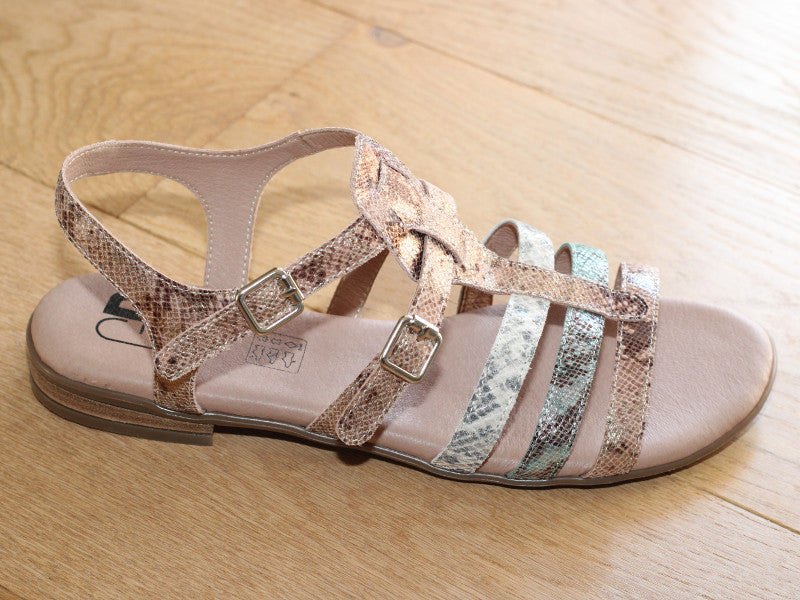 Sandales esprit spartiate en cuir Serpent