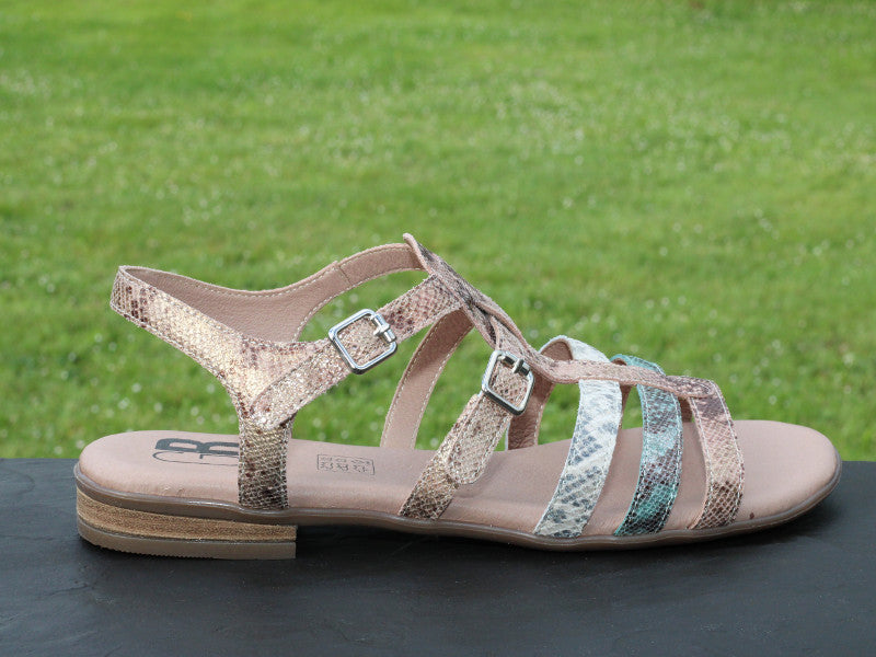 Sandales esprit spartiate en cuir Serpent