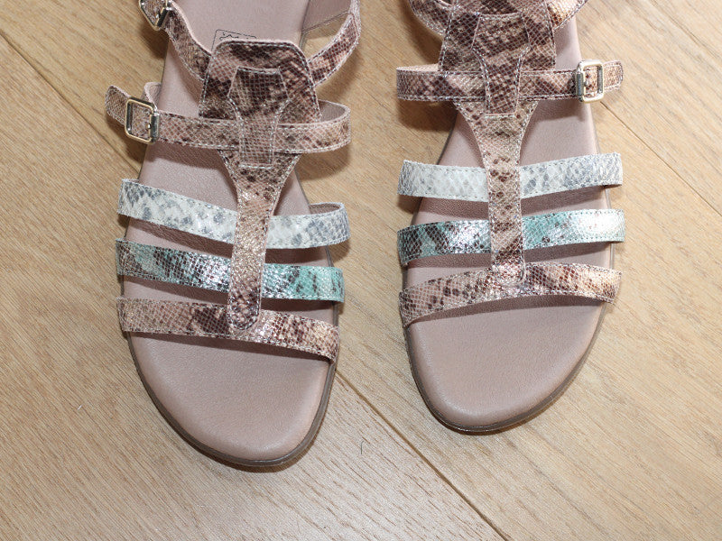 Sandales esprit spartiate en cuir Serpent