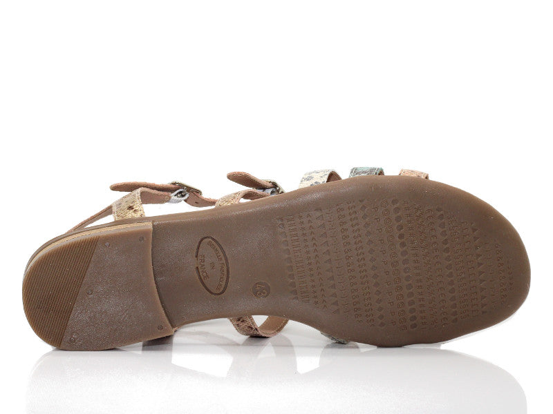 Sandales esprit spartiate en cuir Serpent
