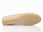 Espadrilles compensées en cuir platine Bernia