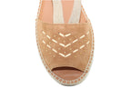 Espadrille petit compensé en cuir naturel Edith