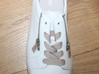 Tennis en cuir blanc, rose et or Gabor