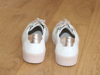 Tennis en cuir blanc, rose et or Gabor