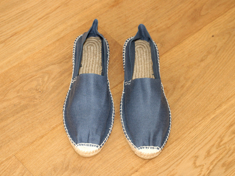 Espadrilles en coton bleu denim