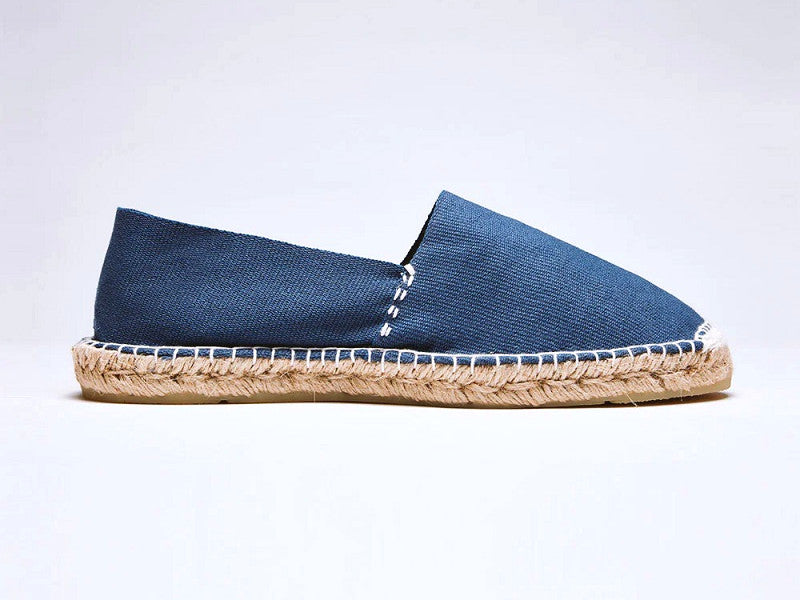 Espadrilles en coton bleu denim