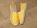 Espadrilles en toile de coton jaune