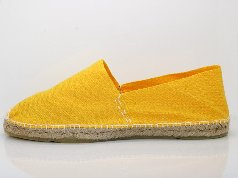 Espadrilles en toile de coton jaune