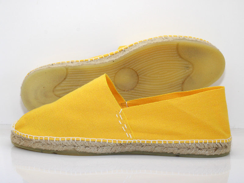 Espadrilles en toile de coton jaune