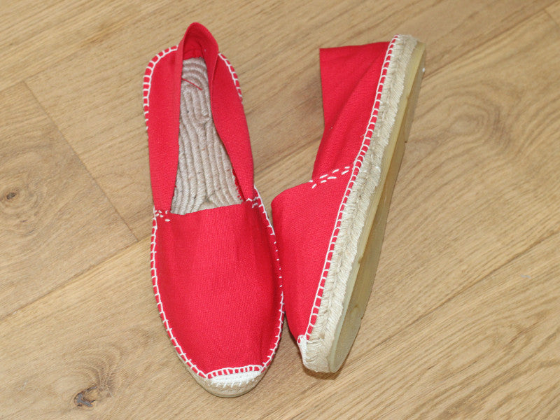 Espadrilles en coton rouge