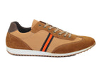 Baskets en toile et cuir marron camel Polo