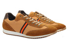 Baskets en toile et cuir marron camel Polo