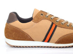 Baskets en toile et cuir marron camel Polo