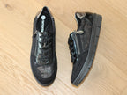 Tennis Remonte en stretch et cuir noir Swann