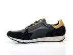 Baskets Gabor en cuir noir et or Ziggy