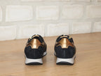 Baskets Gabor en cuir noir et or Ziggy