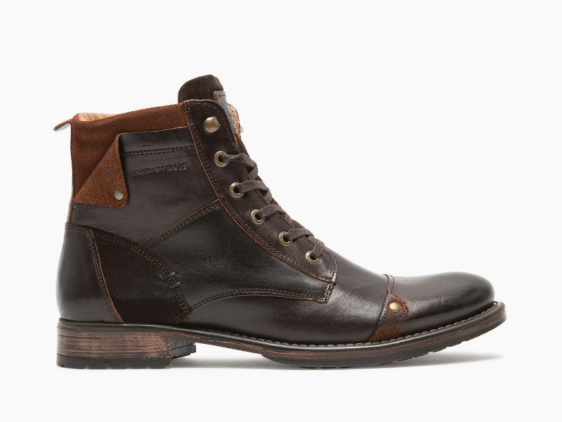 Boots Redskins en cuir marron foncé Yani