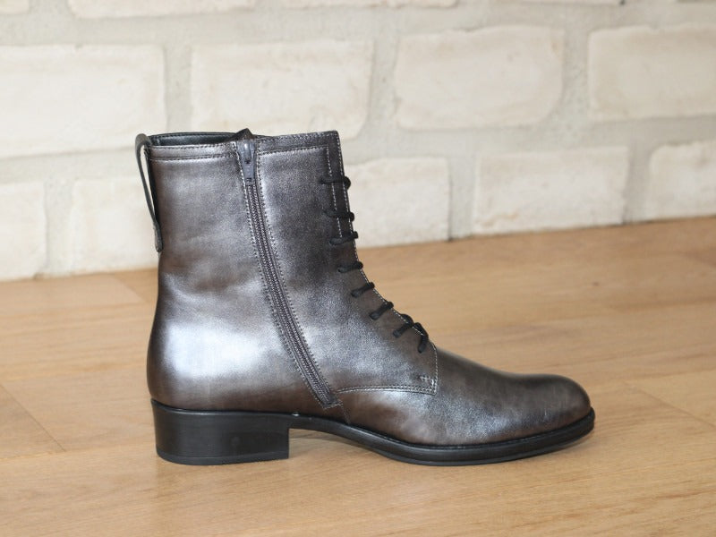 Bottines hautes à lacet Gabor en cuir gris Cosmo