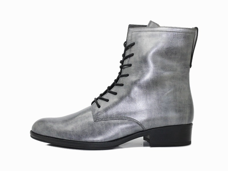 Bottines hautes à lacet Gabor en cuir gris Cosmo