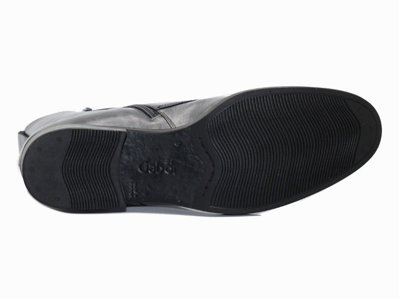 Bottines hautes à lacet Gabor en cuir gris Cosmo