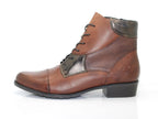 Bottines à lacet Remonte en cuir brun