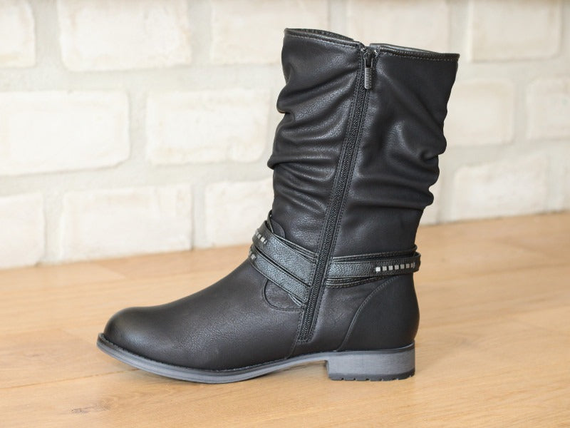 Bottes Mustang style santiag coloris noir