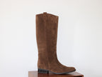 Bottes Gabor en cuir velours marron Western