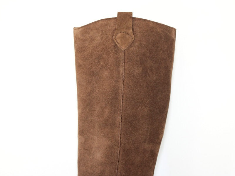 Bottes Gabor en cuir velours marron Western