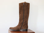 Bottes Gabor en cuir velours marron Western
